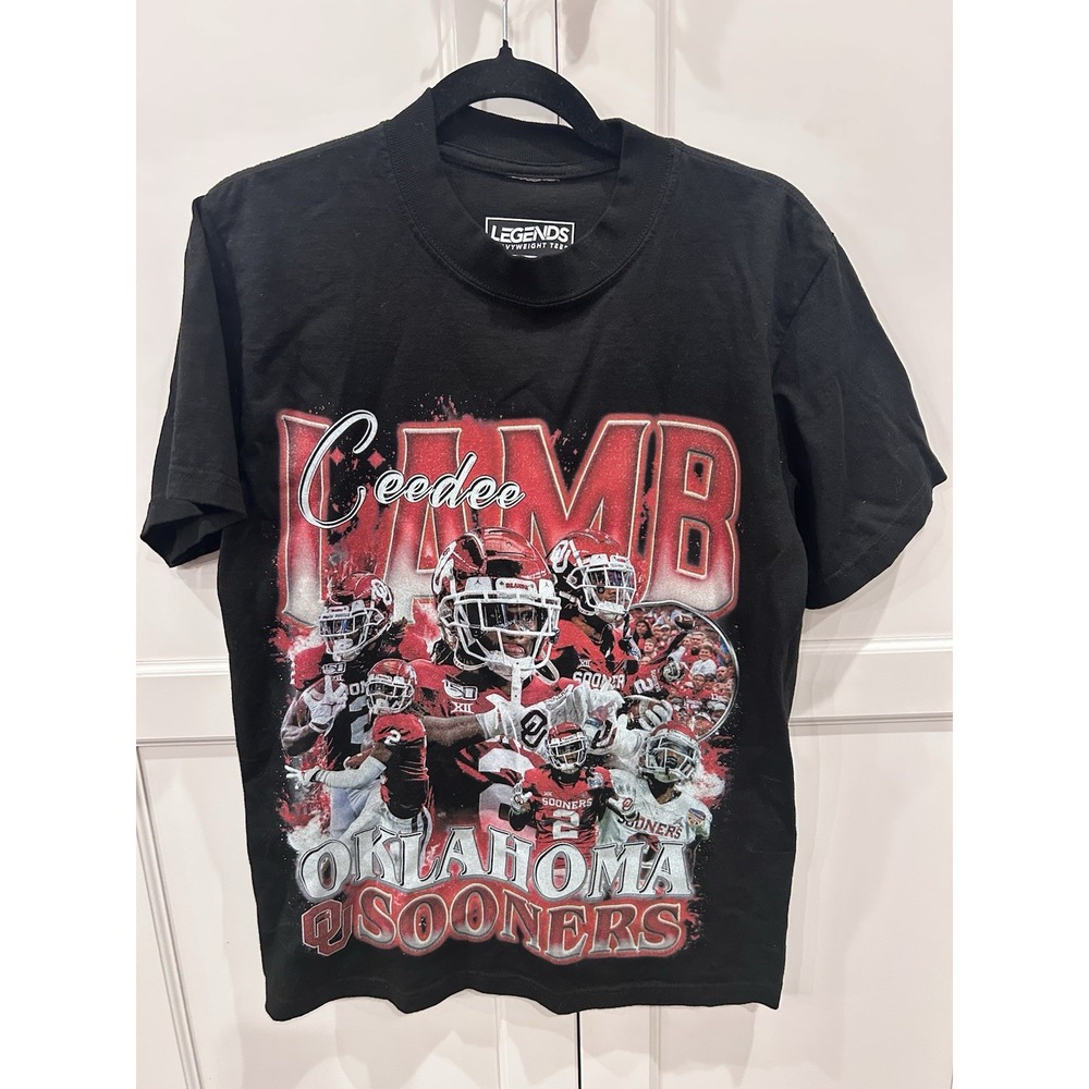 Legends Heavyweight Tees Oklahoma Sooners CeeDee Lamb Football T-Shirt - S Black